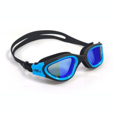 Link Active Wide View Swim Goggles Polarized UV Protection Open Waters Indoor Outdoor Pool Anti Fog For Adults - Blue. View a larger version of this product image.