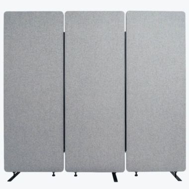Luxor RECLAIM Acoustic Room Dividers - 3 Pack, Misty Gray. View a larger version of this product image.