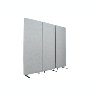Luxor RECLAIM Acoustic Room Dividers - 3 Pack, Misty Gray. View a larger version of this product image.