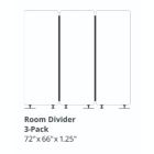 Alternate image 2 for Luxor RECLAIM Acoustic Room Dividers - 3 Pack, Misty Gray