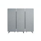 Alternate image 3 for Luxor RECLAIM Acoustic Room Dividers - 3 Pack, Misty Gray