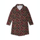 Alternate image 0 for Agnes Orinda Women's Plus Size Sleepwear Floral Notched Lapel Button Up Nightgown, Floral Sleepshirts Nightdress Loose Fit Gown Dress, Red, 4X