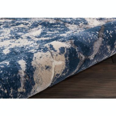 Kathy Ireland Ki35 Heritage KI355 Beige/Navy/Gray Area Rug - 8' x 10'5. View a larger version of this product image.