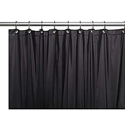 Carnation Home Fashions Premium 4 Gauge Vinyl Shower Curtain Liner with Weighted Magnets and Metal Grommets - Black 72