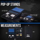 Alternate image 3 for U.S. Art Supply 44-Piece Drawing & Sketching Art Set with 4 Sketch Pads (242 Paper Sheets) - Professional Artist Kit, Graphite, Charcoal, Pastel Pencils & Sticks, Erasers - Pop-Up Carry Case, Student