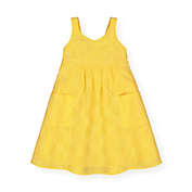 Hope & Henry Girls&#39; Eyelet Bow Back Dress (Yellow Circle Eyelet with Pockets, 3-6 Months)
