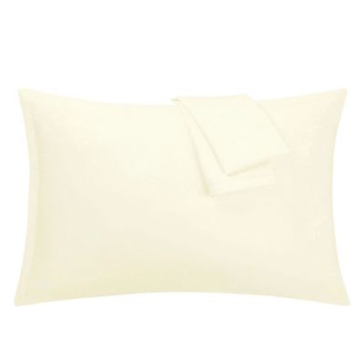 PiccoCasa 2Pcs 1800 Microfiber Zippered Pillowcases, Standard(20"X26") Beige