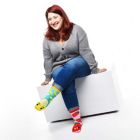 Alternate image 1 for STRAWBERRY & BANANA PALS SOCKS ~ ADULT SIZE