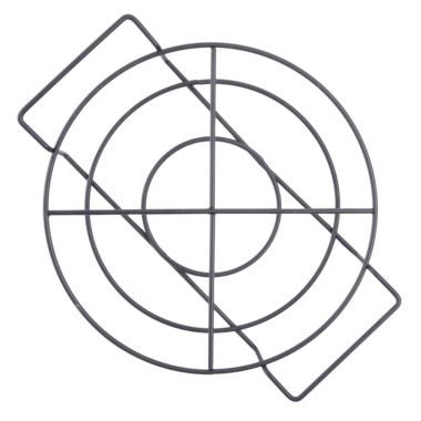 Laurie Gates Tierra 4-Section Hand Painted Stoneware Tidbit Dish with Metal Rack. View a larger version of this product image.