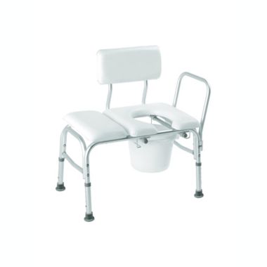 Carex Padded Tub Transfer Bench with Commode - Carex Padded Tub Transfer Bench with Commode. View a larger version of this product image.