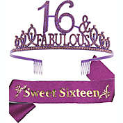 Sweet 16 Gifts for Girls, Sweet 16 Birthday Decorations, Sweet 16 Tiara Purple, Sweet 16