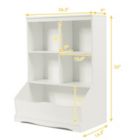 Alternate image 2 for Slickblue 3-Tier Children's Multi-Functional Bookcase Toy Storage Bin Floor Cabinet-White