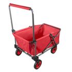 Alternate image 0 for Zenithen Large Folding Portable Wagon w/ Travel Wheels, Red