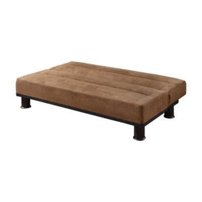Lexicon Callie Collection Solid/Plywood Frame and Microfiber Fabric Futon & Lounger, Brown