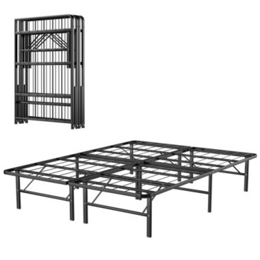 Gymax 14'' Twin/Full/Queen Size Metal Platform Bed Foldable Mattress Foundation Tool-Free Assembly. View a larger version of this product image.