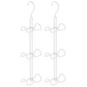 mDesign Metal Wire Over Closet Rod Hanging Handbag Organizer, 2 Pack