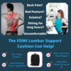 Alternate image 2 for FOMI Firm Lumbar Orthopedic Back Support   Gel and Foam Thoracic Support Pillow for Office, Car, Kitchen   Sciatica and Tailbone Pain Relief   Upper and Lower Back Posture Cushion