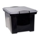 Alternate image 1 for Storex Utility Tote With Locking Handles in Black With Silver