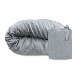 BedVoyage Melange viscose from Bamboo Cotton Duvet Cover, Twin - Silver