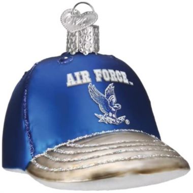 Old World Christmas Glass Blown Tree Ornament, Army Baseball Cap. View a larger version of this product image.