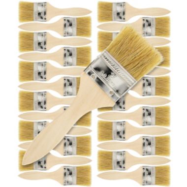U.S. Art Supply 24 Pack of 2 inch Paint and Chip Paint Brushes for Paint, Stains, Varnishes, Glues, and Gesso. View a larger version of this product image.