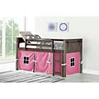 Alternate image 0 for Donco Trading Twin Barn Door Low Loft W/Pink Tent - Brushed Shadow