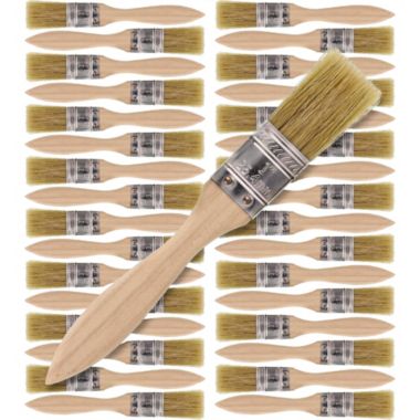 U.S. Art Supply 36 Pack of 1 inch Paint and Chip Paint Brushes for Paint, Stains, Varnishes, Glues, and Gesso. View a larger version of this product image.