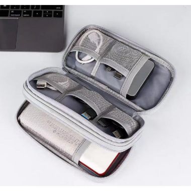 Infinity Merch Organizer Electronic Double Layer Travel Gadget Carry Bag in Black. View a larger version of this product image.