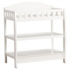 Alternate image 1 for Slickblue Modern White Wooden Baby Changing Table with Safety Rail Pad and Strap