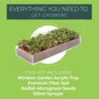 Alternate image 1 for Window Garden Microgreens Grow Kit - Includes Microgreen Seeds, Fiber Soil, Acrylic