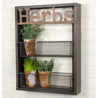 Slickblue "Herbs" Wall Shelf. View a larger version of this product image.