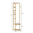 Alternate image 3 for Kitcheniva Bamboo Garment Coat Clothes Stand Rack Hat Shoe Thicken Wooden Hanger Shelf Tidy
