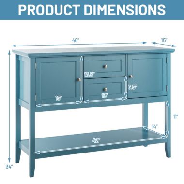 Slickblue Wooden Sideboard Buffet Console Table with Drawers and Storage. View a larger version of this product image.