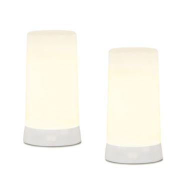Melrose Set of 2 White Flickering LED Flameless Christmas Candles 5". View a larger version of this product image.