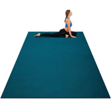 Slickblue Large Yoga Mat 6' x 4' x 8 mm Thick Workout Mats-Blue. View a larger version of this product image.