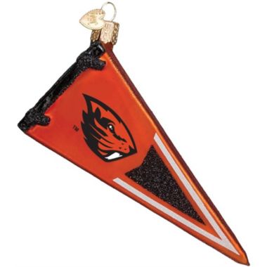 Old World Christmas Hanging Glass Tree Ornament, Oregon State University Pennant. View a larger version of this product image.