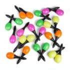 Alternate image 0 for Add Life to The Party! 12 Two Toned Neon and Black Maracas, Colorful Party Favors
