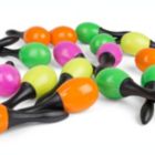 Alternate image 1 for Add Life to The Party! 12 Two Toned Neon and Black Maracas, Colorful Party Favors