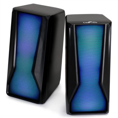 beFree Sound Color LED Dual Gaming Speakers. View a larger version of this product image.