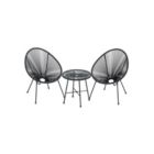 Alternate image 0 for BreeBe Black 3-Piece Outdoor Acapulco Chair
