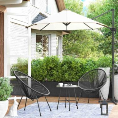 BreeBe Black 3-Piece Outdoor Acapulco Chair. View a larger version of this product image.