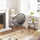 Alternate image 3 for BreeBe Black 3-Piece Outdoor Acapulco Chair