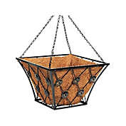 Panacea Products (#88961TV) Regency Iron  Basket w/ Coco liner, Square 14"LW x 8"H -Qty 1