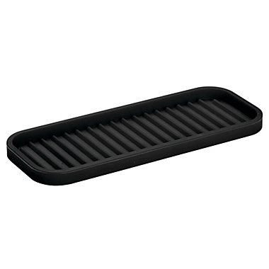 mDesign Silicone Kitchen Sink Storage Tray for Sponge, Scrubber. View a larger version of this product image.