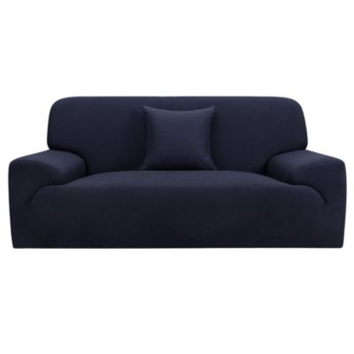 JERSEY "STRETCH LOVESEAT SLIPCOVER--COBALT--COMES IN 9 SOLID COLORS & 3 PRINTS X 