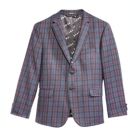 Alternate image 0 for DKNY Big Boy's Plaid Print Jacket Gray Size 12
