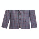 Alternate image 2 for DKNY Big Boy's Plaid Print Jacket Gray Size 12