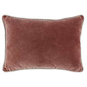 Classic Home Harriet Velvet 14-inch x 20-inch Rectangular Throw Pillow, Auburn
