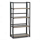 Alternate image 0 for Costway 4-Tier Folding Bookshelf No-Assembly Industrial Bookcase Display Shelves