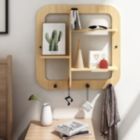 Alternate image 2 for Stock Preferred Wall-Mounted Square Wooden Floating Hanging Shelves